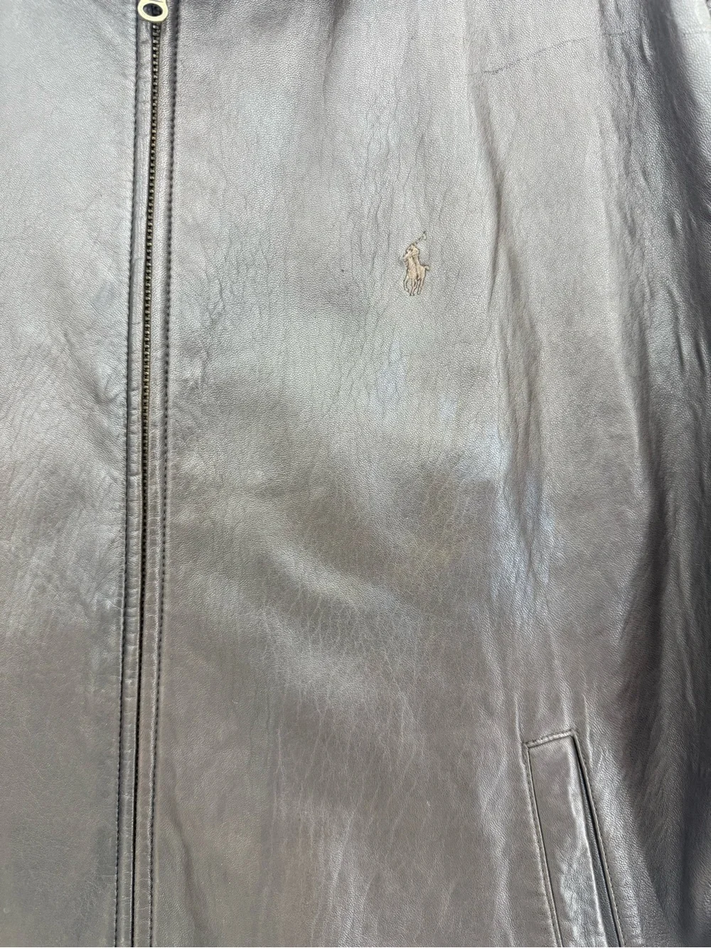 Vintage 90’s Polo Ralph Lauren (2XL) Dark Brown Soft 100% Leather Jacket